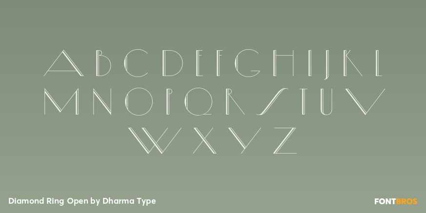 Diamond Ring Open Font Poster #2