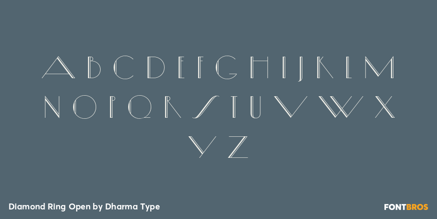 Diamond Ring Open Font Poster #3