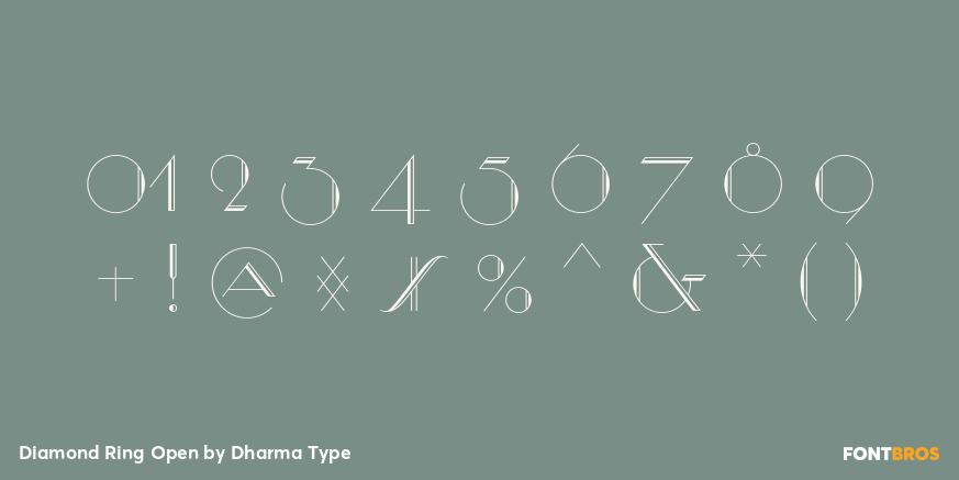 Diamond Ring Open Font Poster #4