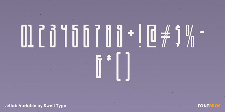 Jetlab Variable Font Poster #4