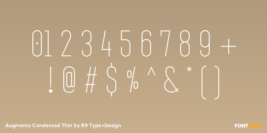 Augmento Condensed Thin Font Poster #4