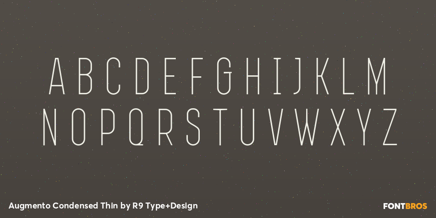 Augmento Condensed Thin Font Poster #2