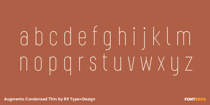 Augmento Condensed Thin Font Poster #3