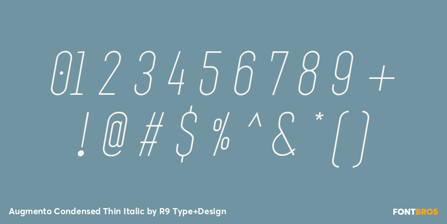 Augmento Condensed Thin Italic Font Poster #1