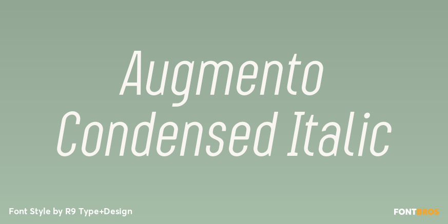 Augmento Condensed Italic Font Poster #1