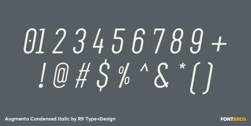 Augmento Condensed Italic Font Poster #1