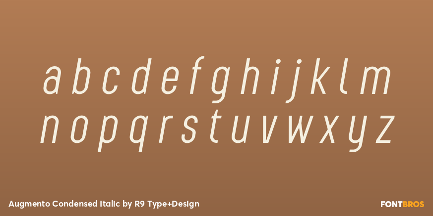 Augmento Condensed Italic Font Poster #1