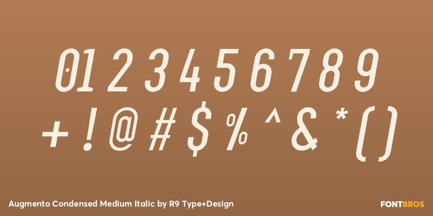 Augmento Condensed Medium Italic Font Poster #4