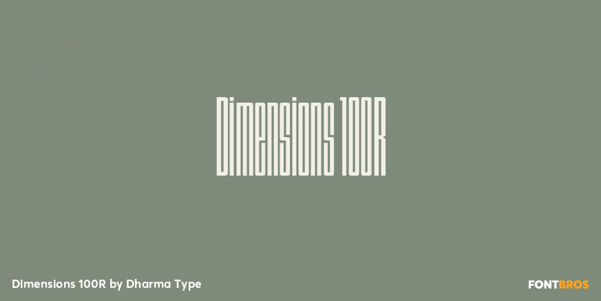 Dimensions 100R Font Poster #1
