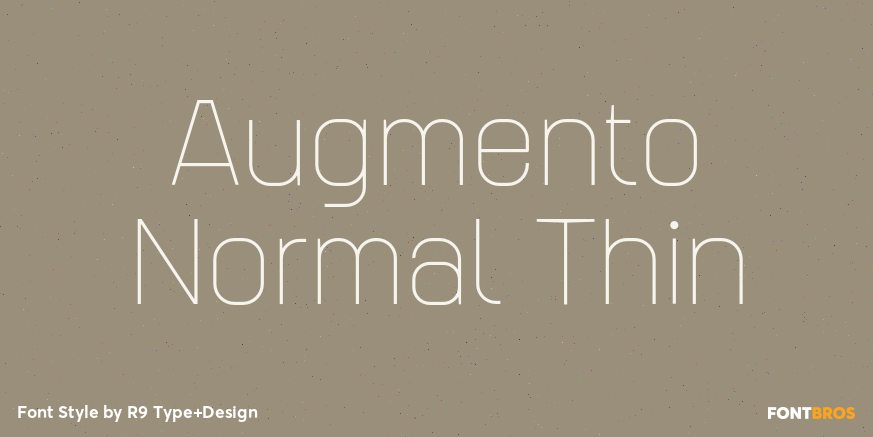 Augmento Normal Thin Font Poster #1