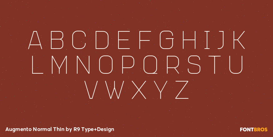Augmento Normal Thin Font Poster #2