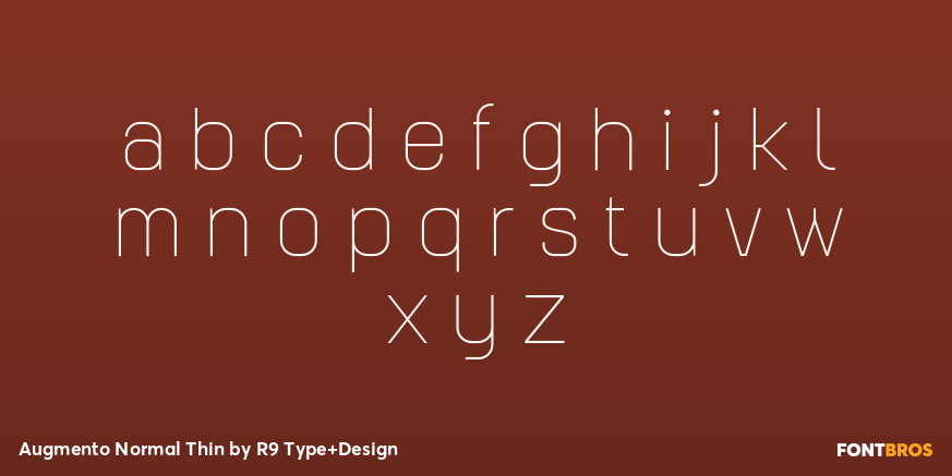 Augmento Normal Thin Font Poster #3