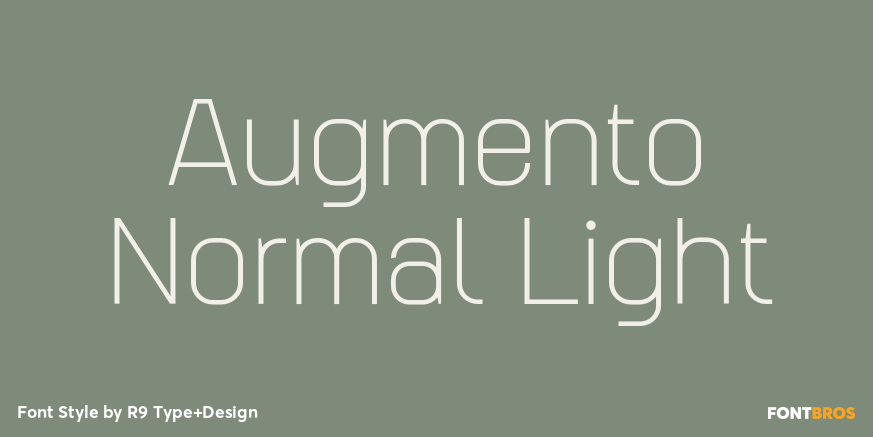 Augmento Normal Light Font Poster #1