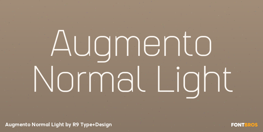 Augmento Normal Light Font Poster #1