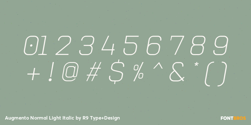 Augmento Normal Light Italic Font Poster #4