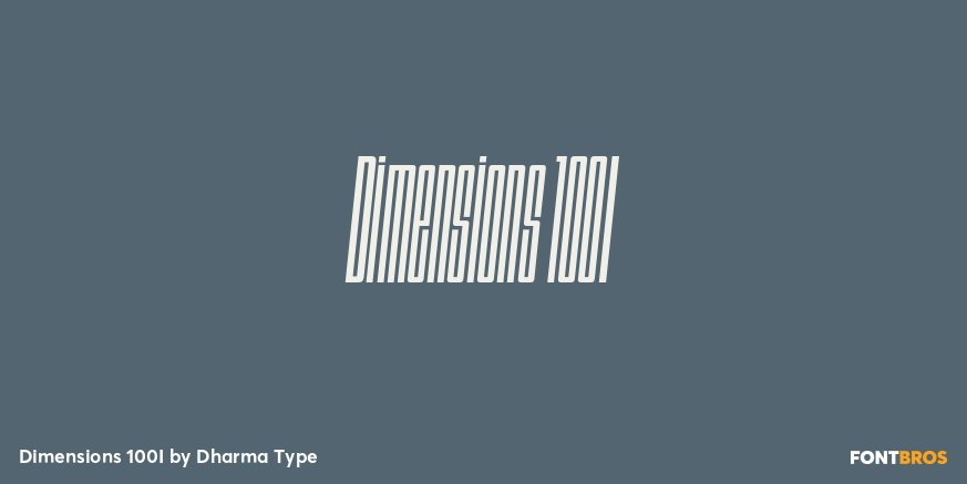 Dimensions 100I Font Poster #1