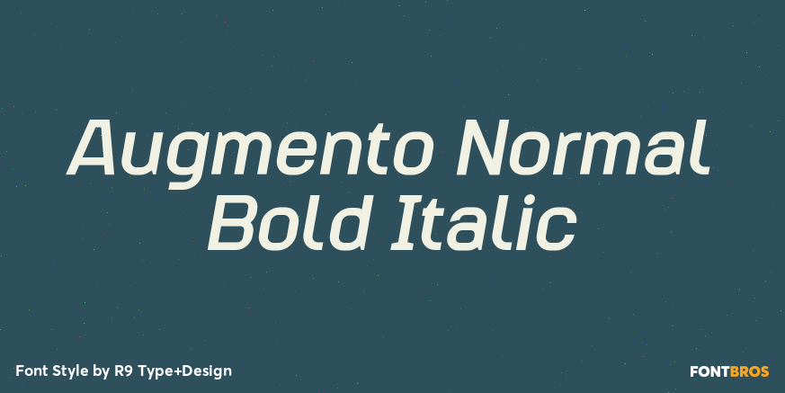 Augmento Normal Bold Italic Font Poster #1
