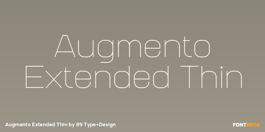 Augmento Extended Thin Font Poster #1
