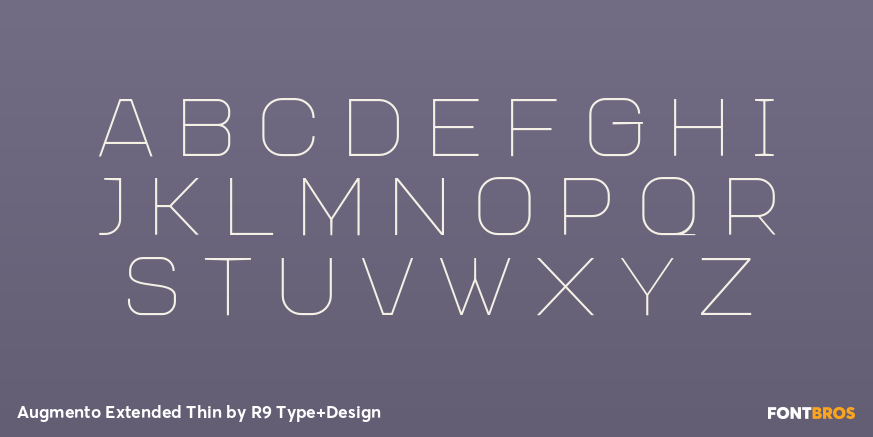 Augmento Extended Thin Font Poster #2