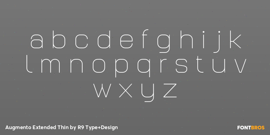 Augmento Extended Thin Font Poster #3