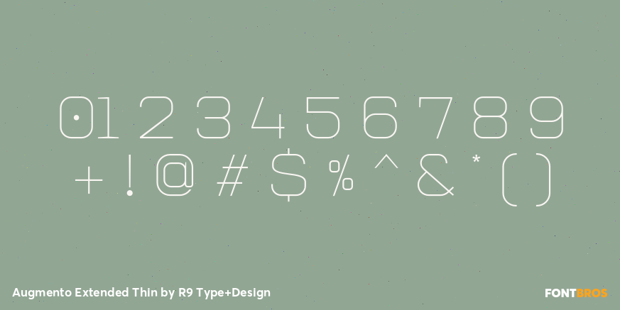 Augmento Extended Thin Font Poster #4