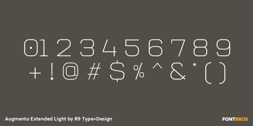 Augmento Extended Light Font Poster #4