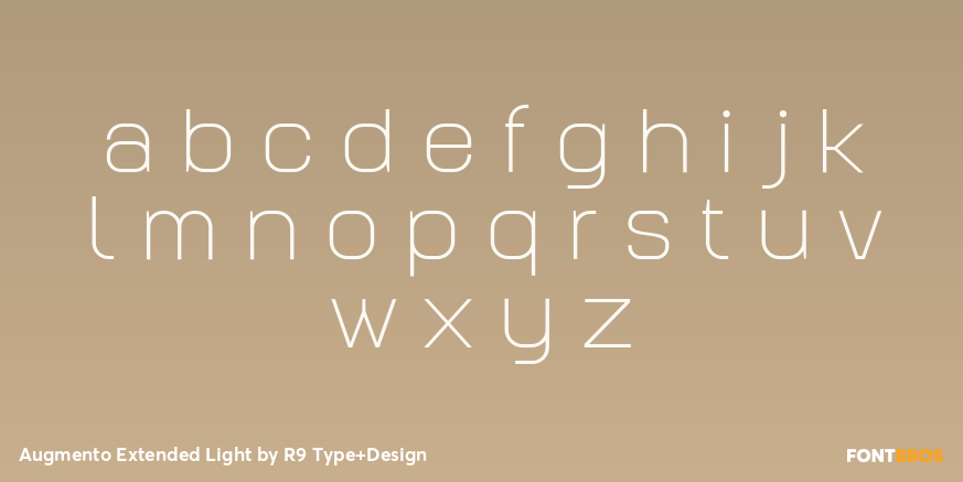 Augmento Extended Light Font Poster #3