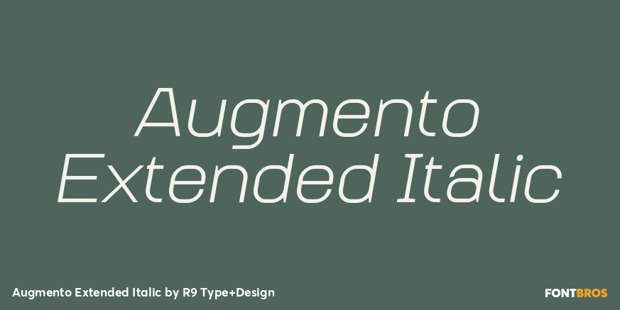 Augmento Extended Italic Font Poster #1