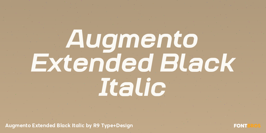 Augmento Extended Black Italic Font Poster #1