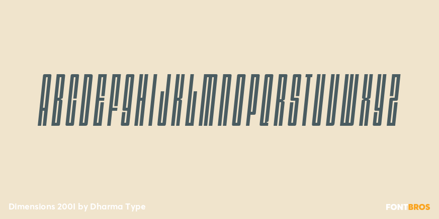 Dimensions 200I Font Poster #2