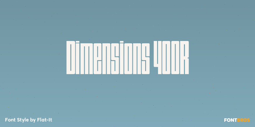 Dimensions 400R Font Poster #1
