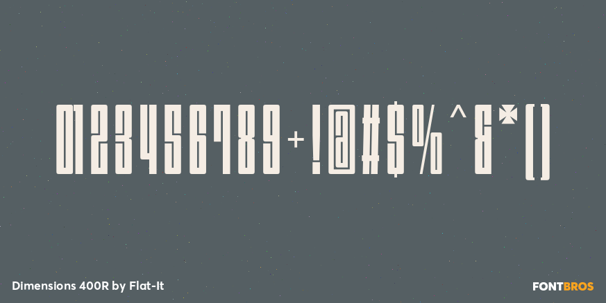 Dimensions 400R Font Poster #1