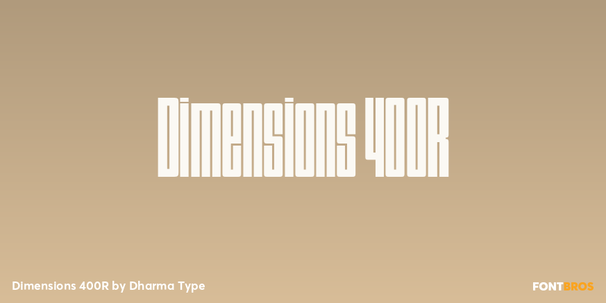 Dimensions 400R Font Poster #1