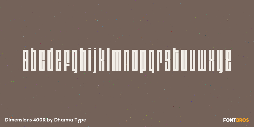 Dimensions 400R Font Poster #3