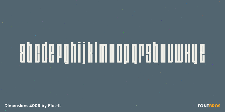 Dimensions 400R Font Poster #1