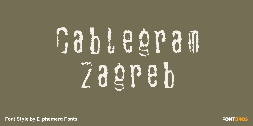 Cablegram Zagreb Font Poster #1