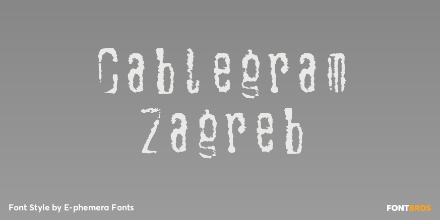 Cablegram Zagreb Font Poster #1