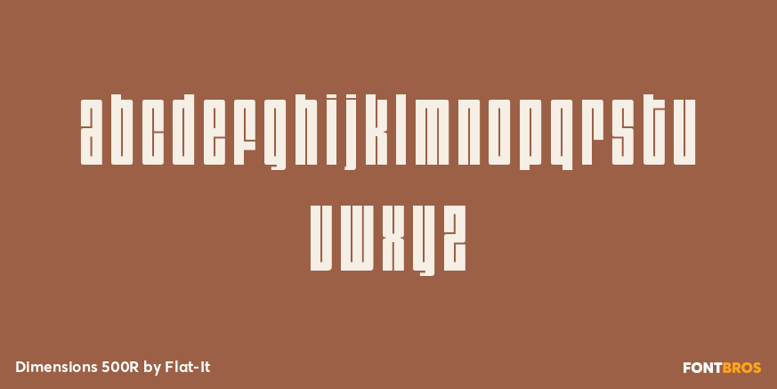Dimensions 500R Font Poster #3