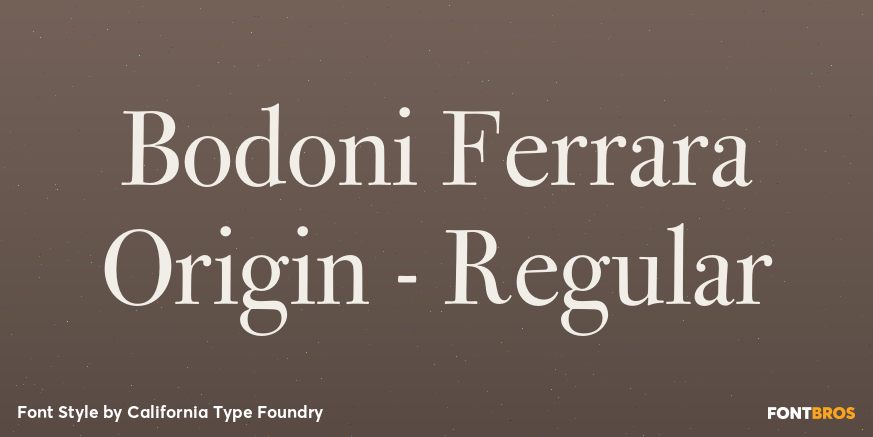 Bodoni Ferrara Origin - Regular Poster