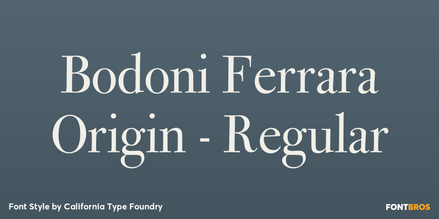 Bodoni Ferrara Origin - Regular Poster