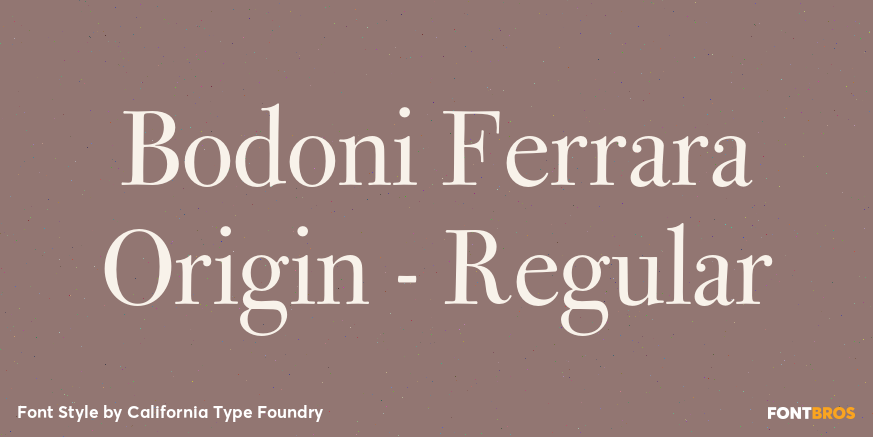 Bodoni Ferrara Origin - Regular Poster
