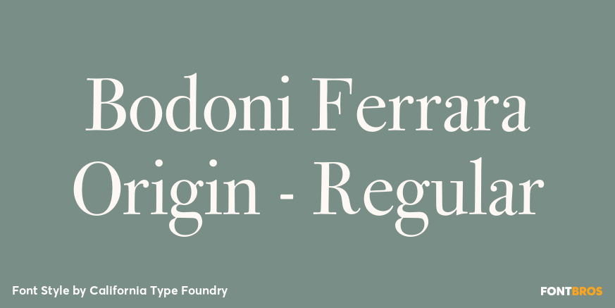 Bodoni Ferrara Origin - Regular Poster
