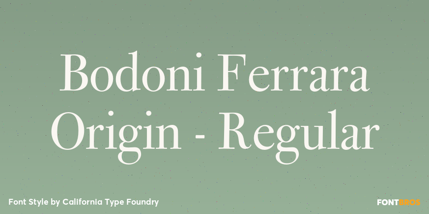 Bodoni Ferrara Origin - Regular Poster