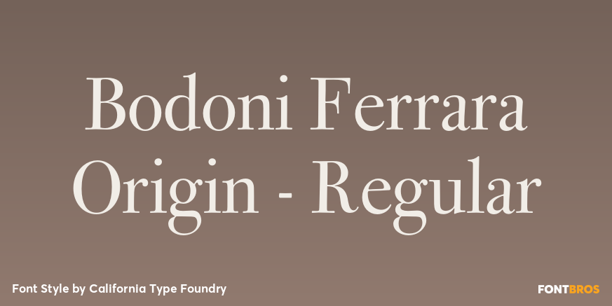 Bodoni Ferrara Origin - Regular Poster