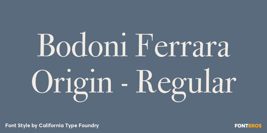 Bodoni Ferrara Origin - Regular Poster
