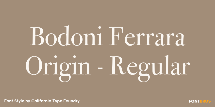 Bodoni Ferrara Origin - Regular Poster
