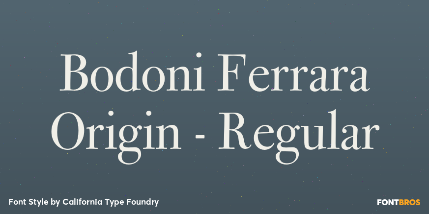 Bodoni Ferrara Origin - Regular Poster