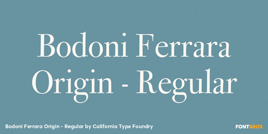 Bodoni Ferrara Origin - Regular Poster