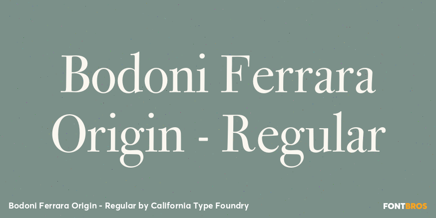 Bodoni Ferrara Origin - Regular Poster