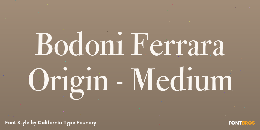 Bodoni Ferrara Origin - Medium Font Poster #1